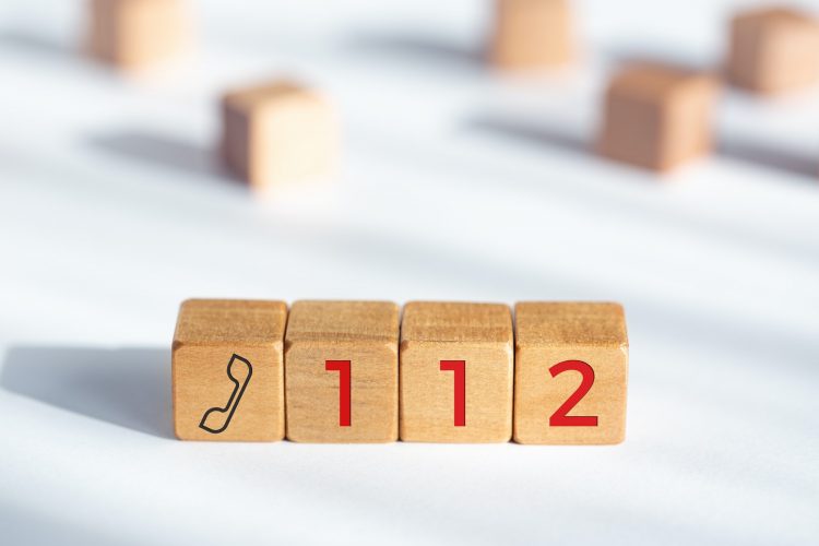 112 emergency concept
