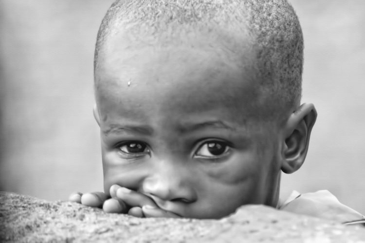 Abandoned kids in Africa ,orphaned by war
