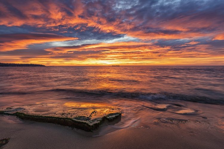 red sunrise