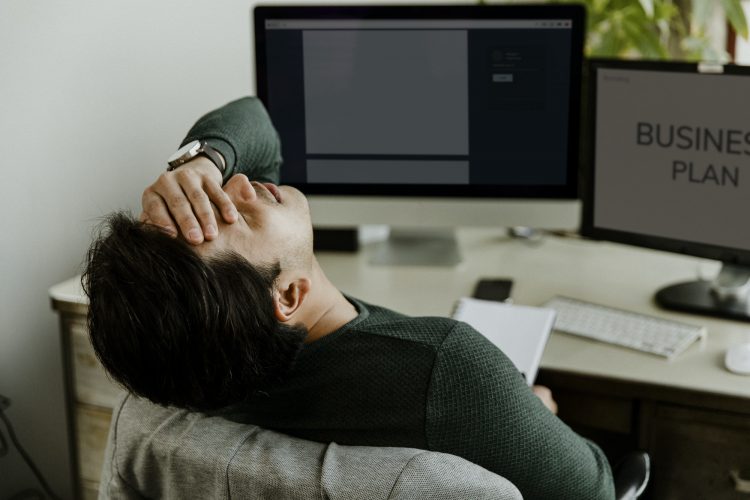 Stressed businessman