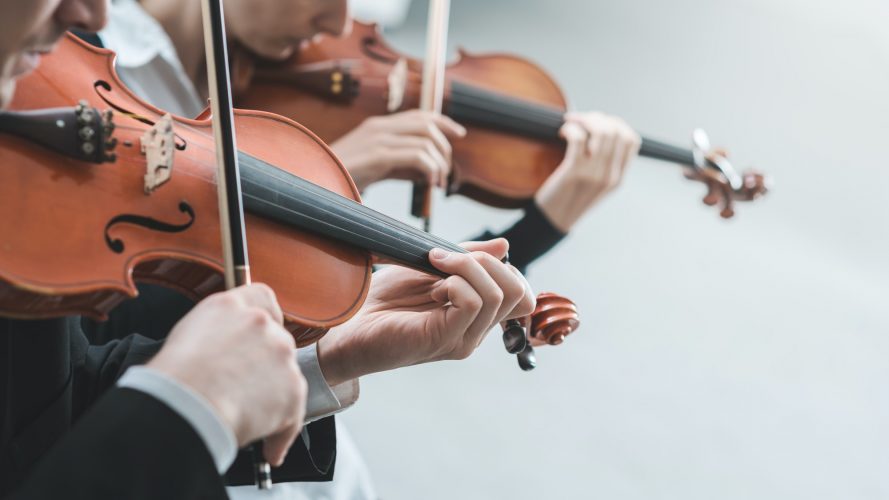 Violin duet performance