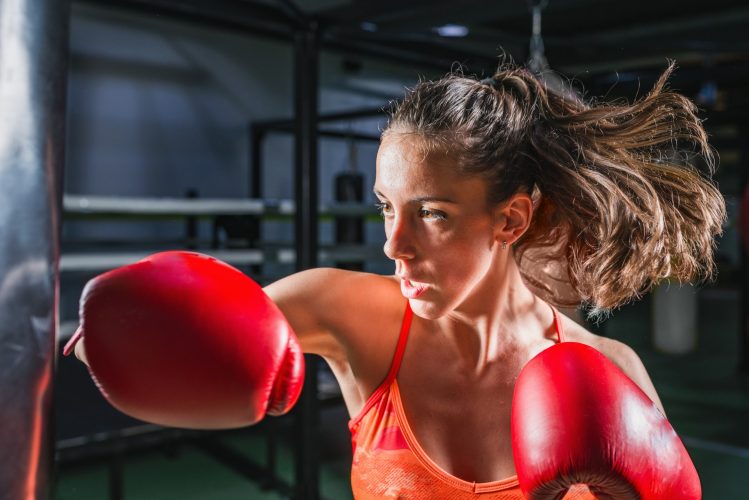 Woman boxing