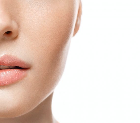 Woman lips nose half-face