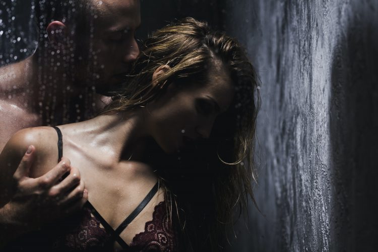 Couple taking a shower