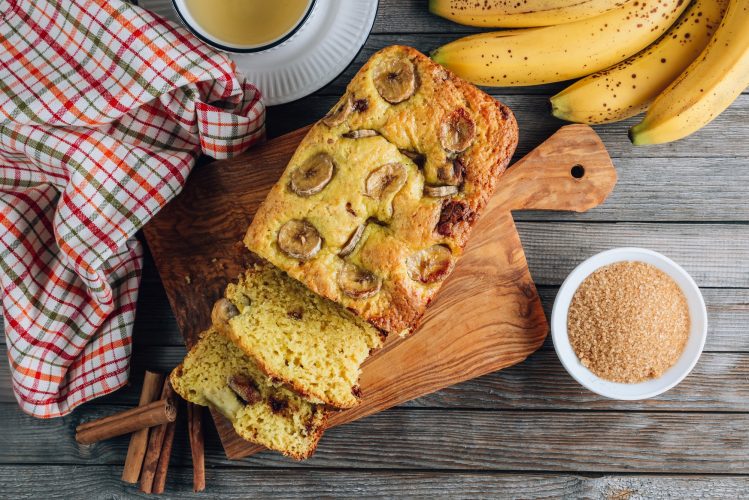 Loaf of banana bread