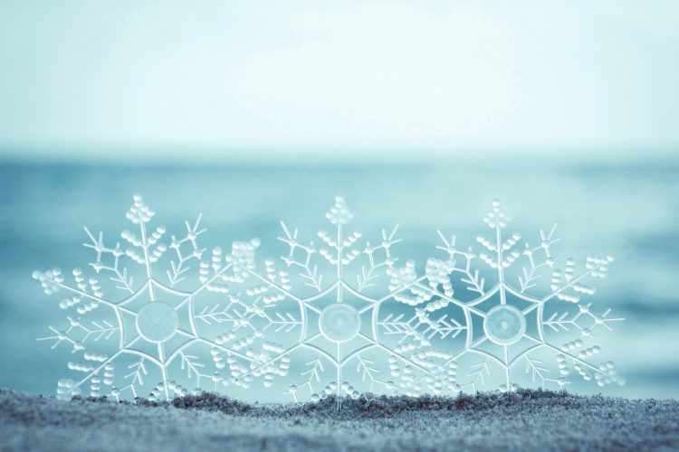 Snowflakes on the sand
