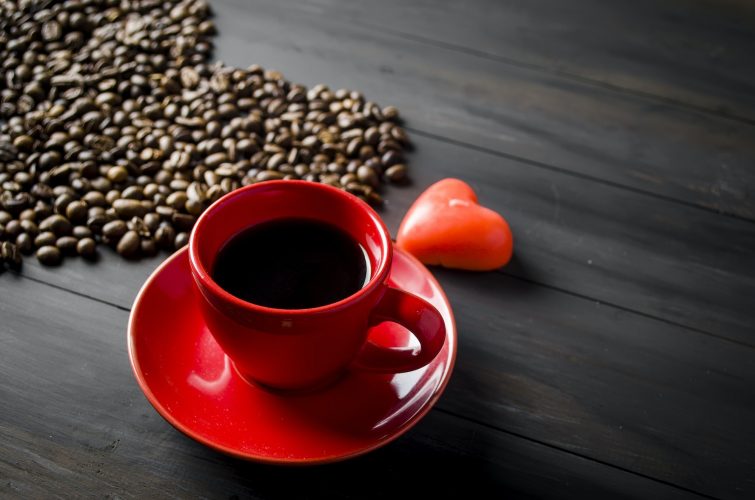 Coffee cup and Coffee beans