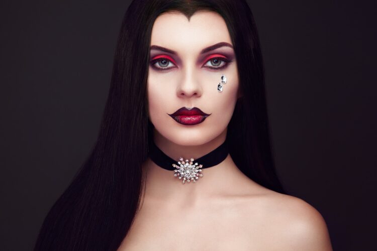 Halloween vampire woman portrait