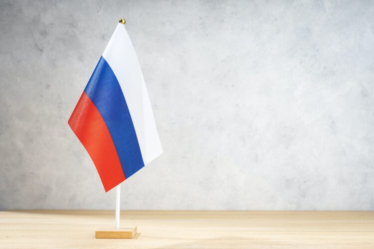 Russia table flag