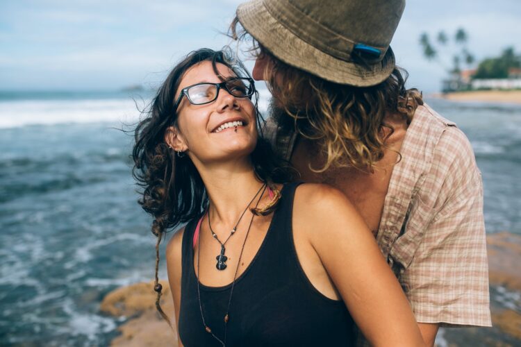 couple on a tropical beach