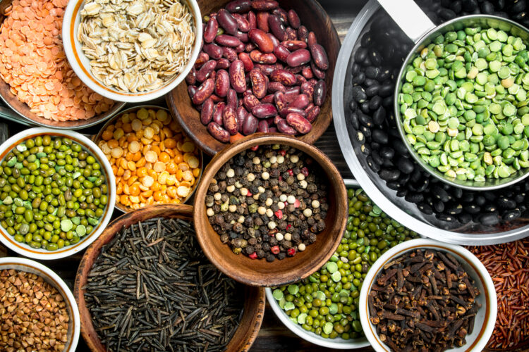 Healthy food. Variety of legumes.