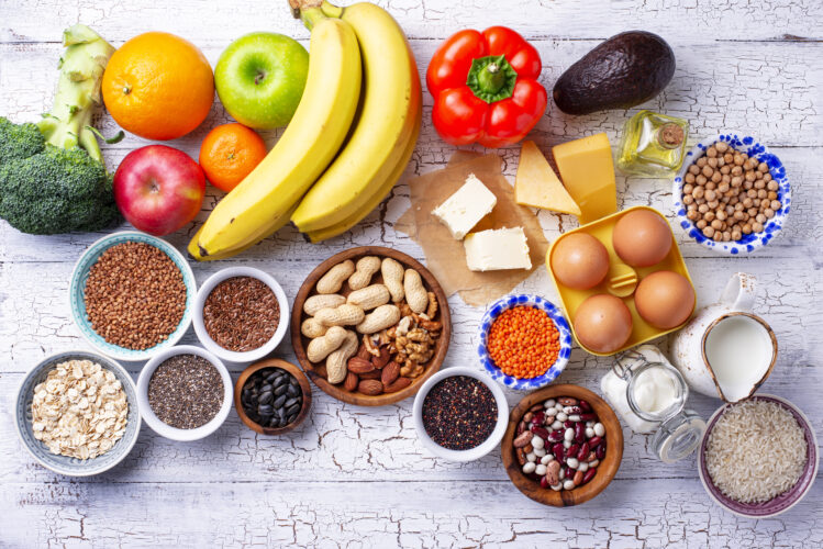 Ovo-lacto vegetarian healthy diet concept