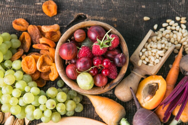 Healthy food as source vitamin K, dietary fiber and other natural minerals